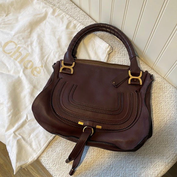Chloe Marcie burgundy bag - Picture 3 of 13
